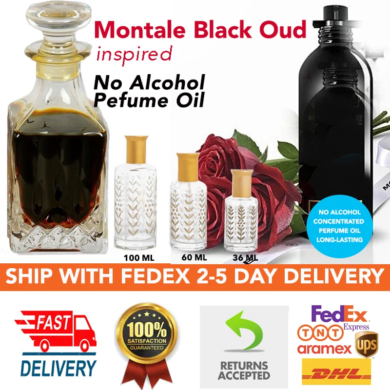 

Montale Black Oud inspired NO ALCOHOL CONCENTRATED-STRONG PERFUME OIL 60/36/12 ML