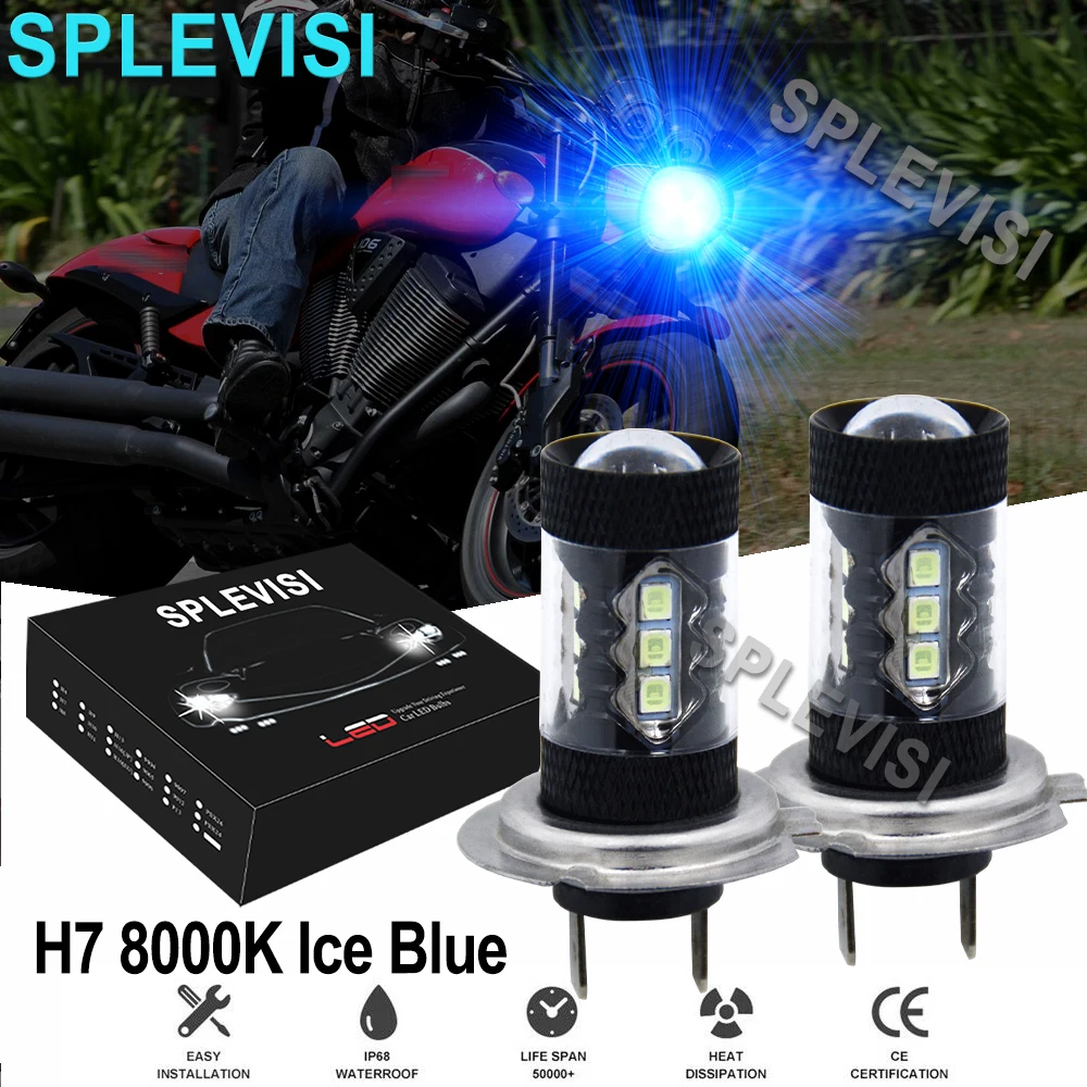 2PCS 8000K Ice Blue 80W LED Motocycle Headlight Bulbs Kit For Victory Hammer S 2007-2008 Jackpot Arlen Ness 2007 2008
2PCS 8000K Ice Blue 80W LED Motocycle Headlight Bulbs Kit For Victory Hammer S 2007-2008 Jackpot Arlen Ness 2007 2008