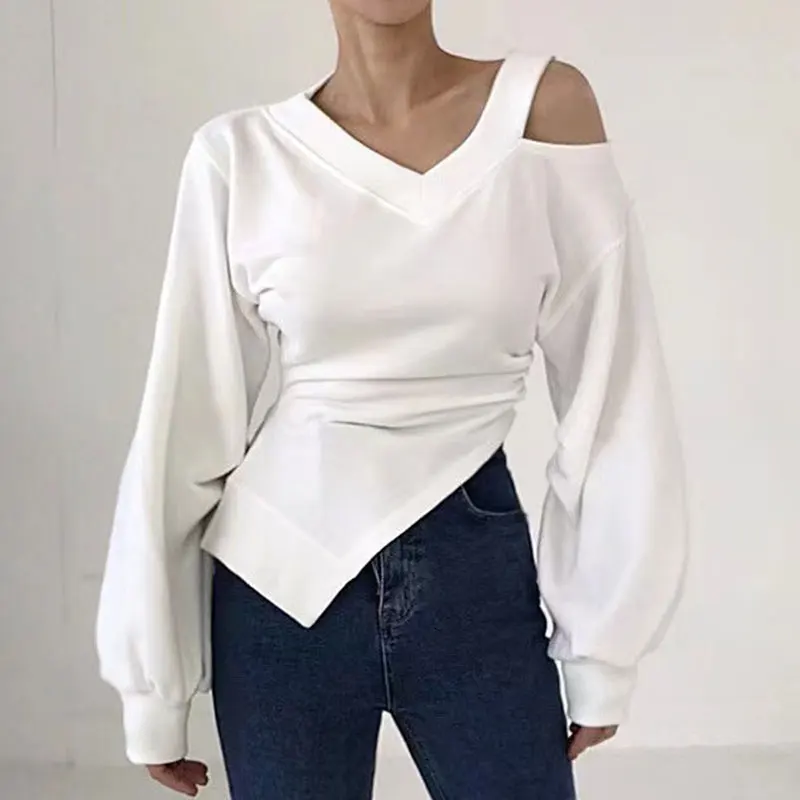 Clothland Women Sweet Cut Out Blouse V Neck Asymmetrical Collar White Black Shirt Pullover Chic Tops Blusa Mujer LA663
Clothland Women Sweet Cut Out Blouse V Neck Asymmetrical Collar White Black Shirt Pullover Chic Tops Blusa Mujer LA663