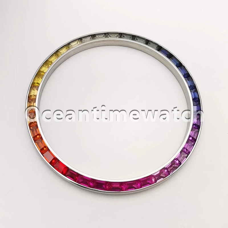 

Luxury Mechanical Watch Rainbow Gems Bezel For 31mm 34mm 36mm 41mm Datejust, Watch Parts