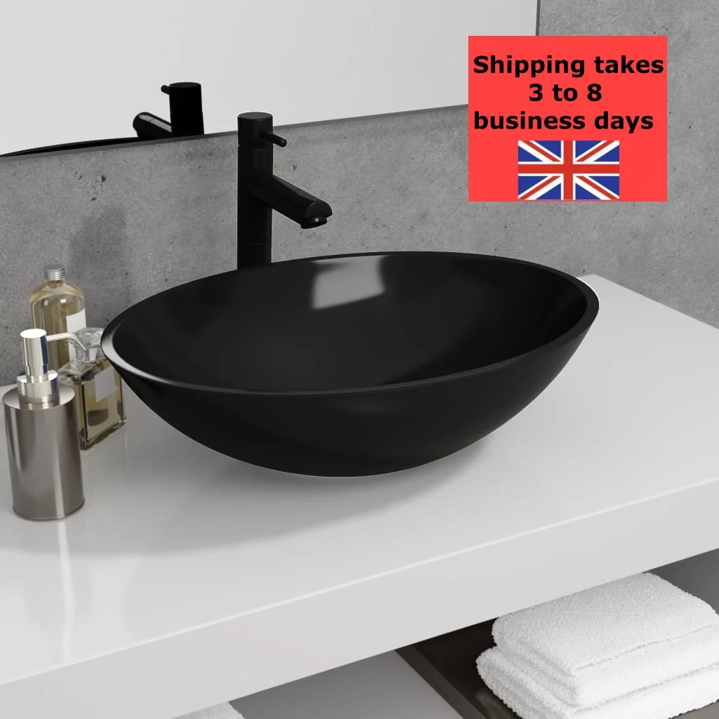 Basin Glass 50x37x14 cm Black countertop bathroom sinks modern bathroom furniture bathroom accessory
Basin Glass 50x37x14 cm Black countertop bathroom sinks modern bathroom furniture bathroom accessory