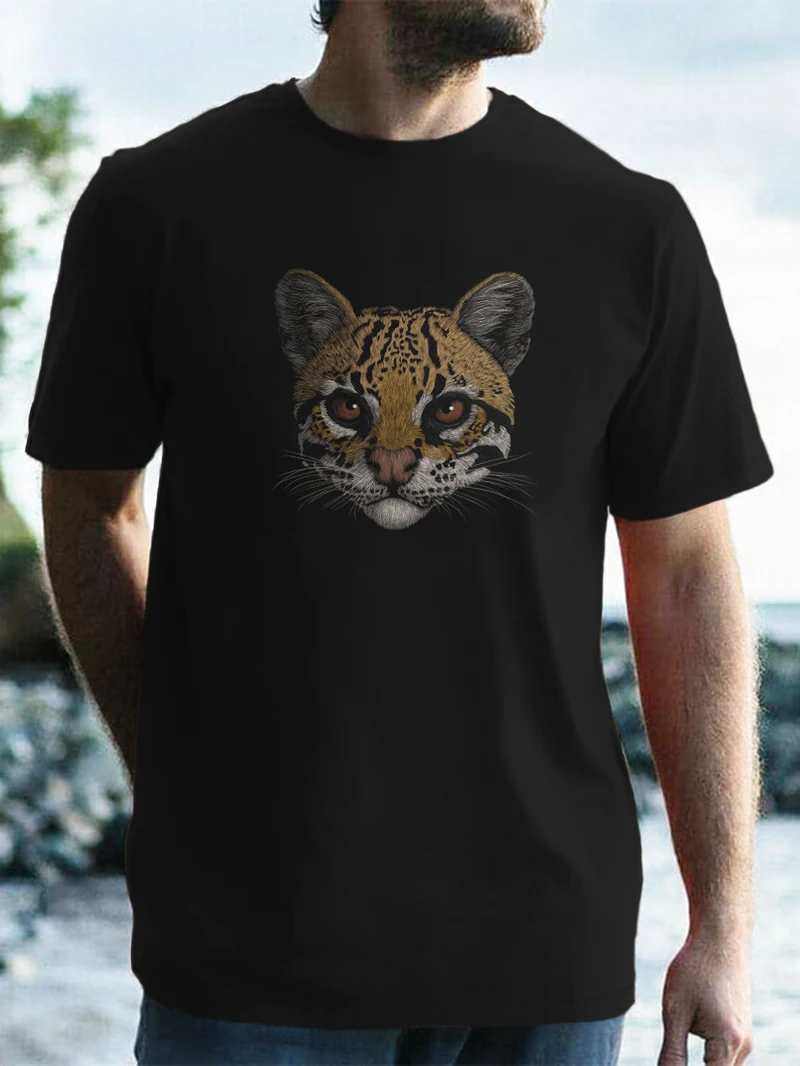 Ocelot Cat Printed T-Shirt Men's Round Neck Short-sleeved Oversized T-shirt Loose Men's Top Unisex Tshirt
Ocelot Cat Printed T-Shirt Men's Round Neck Short-sleeved Oversized T-shirt Loose Men's Top Unisex Tshirt