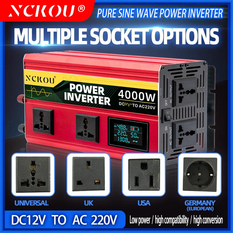 Inversor Corriente Dc 12v 24v 48v 60v To Ac 110v 220v 230v Power Pure Sine Wave Inverter Onda Pura 3000w 4000w Solar Inverter
Inversor Corriente Dc 12v 24v 48v 60v To Ac 110v 220v 230v Power Pure Sine Wave Inverter Onda Pura 3000w 4000w Solar Inverter