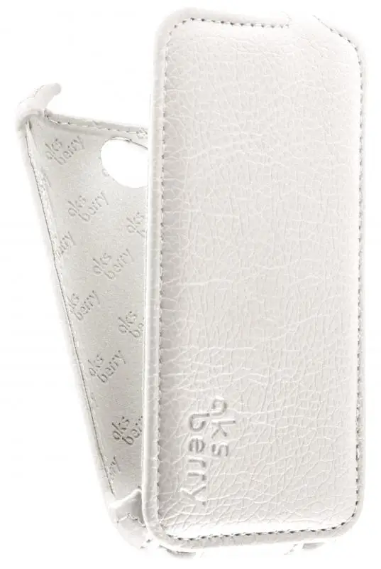 Leather case for Micromax D306 aksberry protective flip (white) | Mobile Phone Cases & Covers