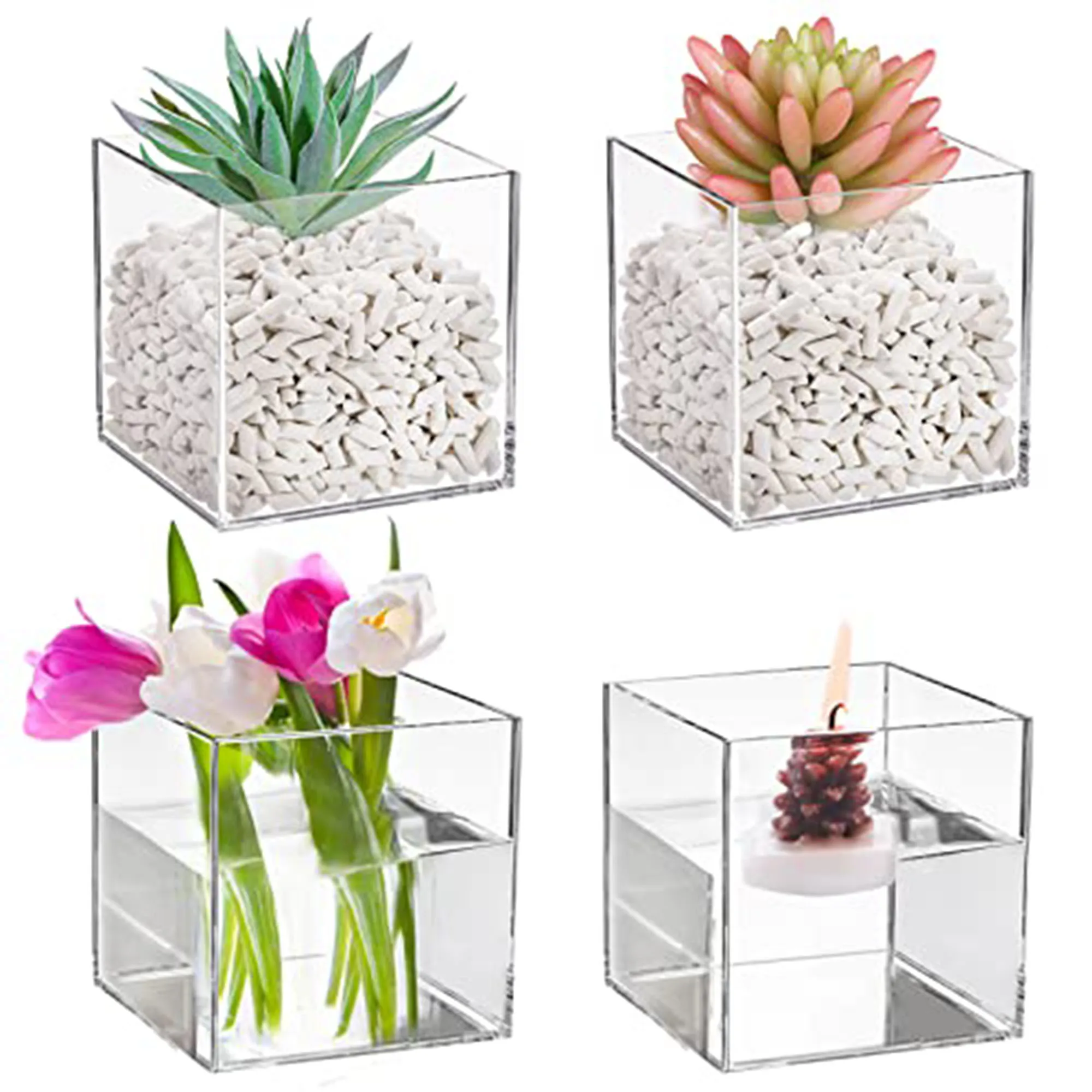 Clear Acrylic Flower Arrangement Vase Tabletop Decorative Vases Wedding Centerpiece Home Decor Pen Holder Storage Box
Clear Acrylic Flower Arrangement Vase Tabletop Decorative Vases Wedding Centerpiece Home Decor Pen Holder Storage Box