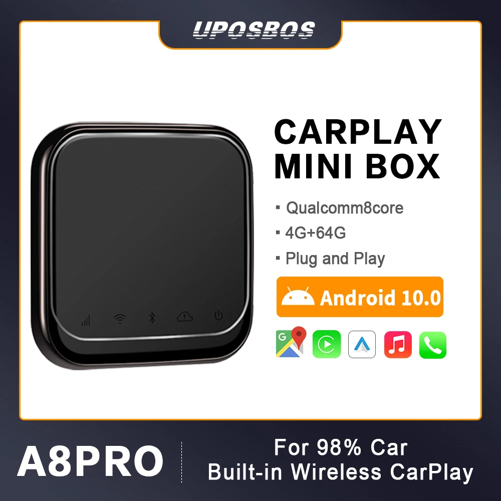 Uposbos Apple Car Play Ai Box Wireless CarPlay Android Auto 10.0 System Tv Box Qualcomm 8 Core 4+64G For Mazda VW Kia Ford Benz
Uposbos Apple Car Play Ai Box Wireless CarPlay Android Auto 10.0 System Tv Box Qualcomm 8 Core 4+64G For Mazda VW Kia Ford Benz