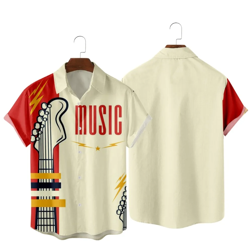 2022 Vintage Guitar Print Shirt, Summer Fashion Casual American Hawaiian Beach Style, Summer Shirts for Men and Women
2022 Vintage Guitar Print Shirt, Summer Fashion Casual American Hawaiian Beach Style, Summer Shirts for Men and Women