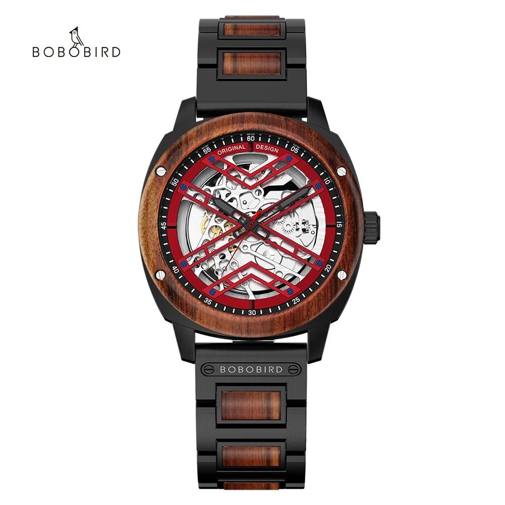 Automatic Mechanical Watch BOBO BIRD Top Fashion Luxury Men Wooden Metal Wristwatch Cool Gift Watch Logo Custom Box reloj hombre
Automatic Mechanical Watch BOBO BIRD Top Fashion Luxury Men Wooden Metal Wristwatch Cool Gift Watch Logo Custom Box reloj hombre