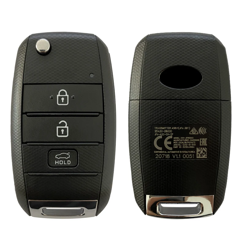 Оригинальный ключ-брелок CN051161 95430-D6000 с дистанционным управлением для Kia с чипом 4D60 433 МГц
Оригинальный ключ-брелок CN051161 95430-D6000 с дистанционным управлением для Kia с чипом 4D60 433 МГц