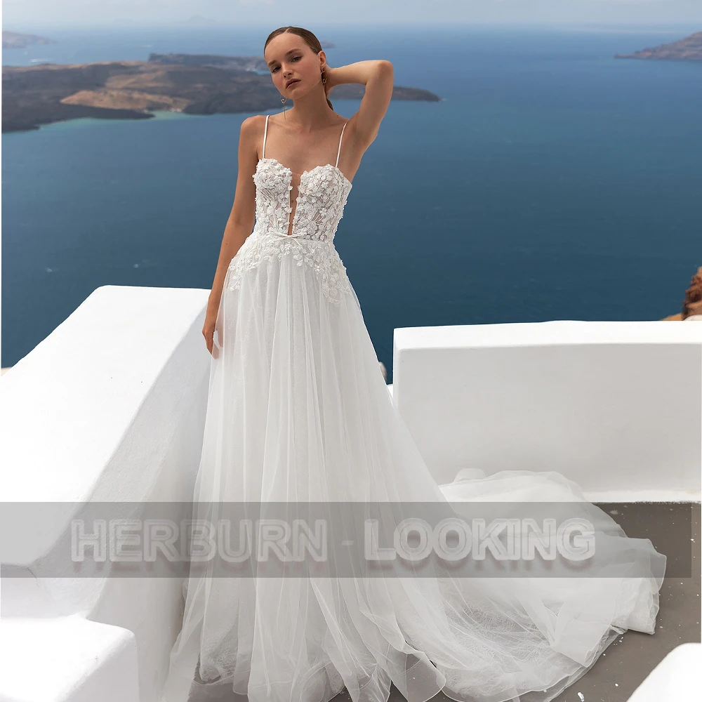 HERBURN Romantic Beach Wedding Dresses For Women Spaghetti Straps Backless Custom Made Robe Mariee Robe De Soiree Mariage
HERBURN Romantic Beach Wedding Dresses For Women Spaghetti Straps Backless Custom Made Robe Mariee Robe De Soiree Mariage