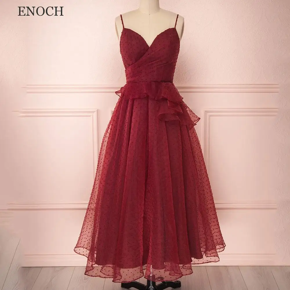 ENOCH Chic Sweetheart A-Line Cocktail Dresses For Women Spaghetti Straps Backless Party Dresses Dot Tulle Custom Made Summer
ENOCH Chic Sweetheart A-Line Cocktail Dresses For Women Spaghetti Straps Backless Party Dresses Dot Tulle Custom Made Summer