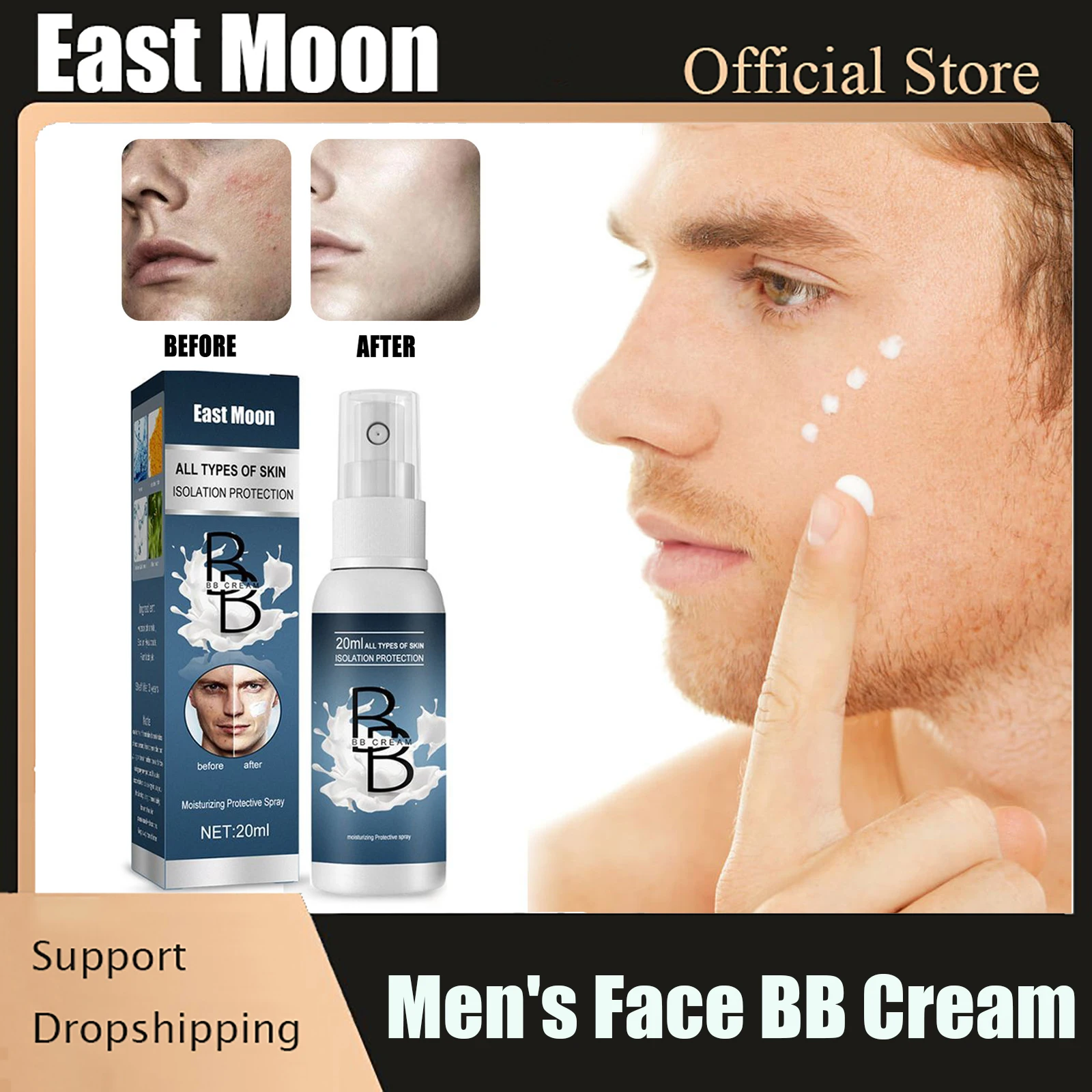 Men BB Cream Oil Control Nourishing Base Makeup Liquid Long-lasting Waterproof Brighten Concealer Foundation Man Cosmetics 20ml
Men BB Cream Oil Control Nourishing Base Makeup Liquid Long-lasting Waterproof Brighten Concealer Foundation Man Cosmetics 20ml