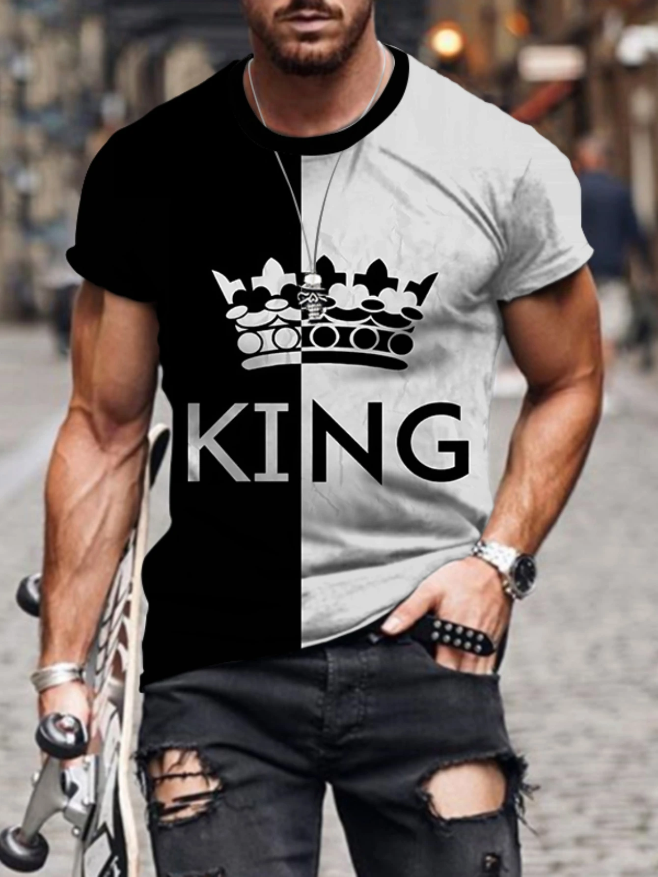 Frontwalk Men's Casual Crew Neck T Shirts Short Sleeve Street Graphic Tee Tops Color Block Letter Print Blouse
Frontwalk Men's Casual Crew Neck T Shirts Short Sleeve Street Graphic Tee Tops Color Block Letter Print Blouse
