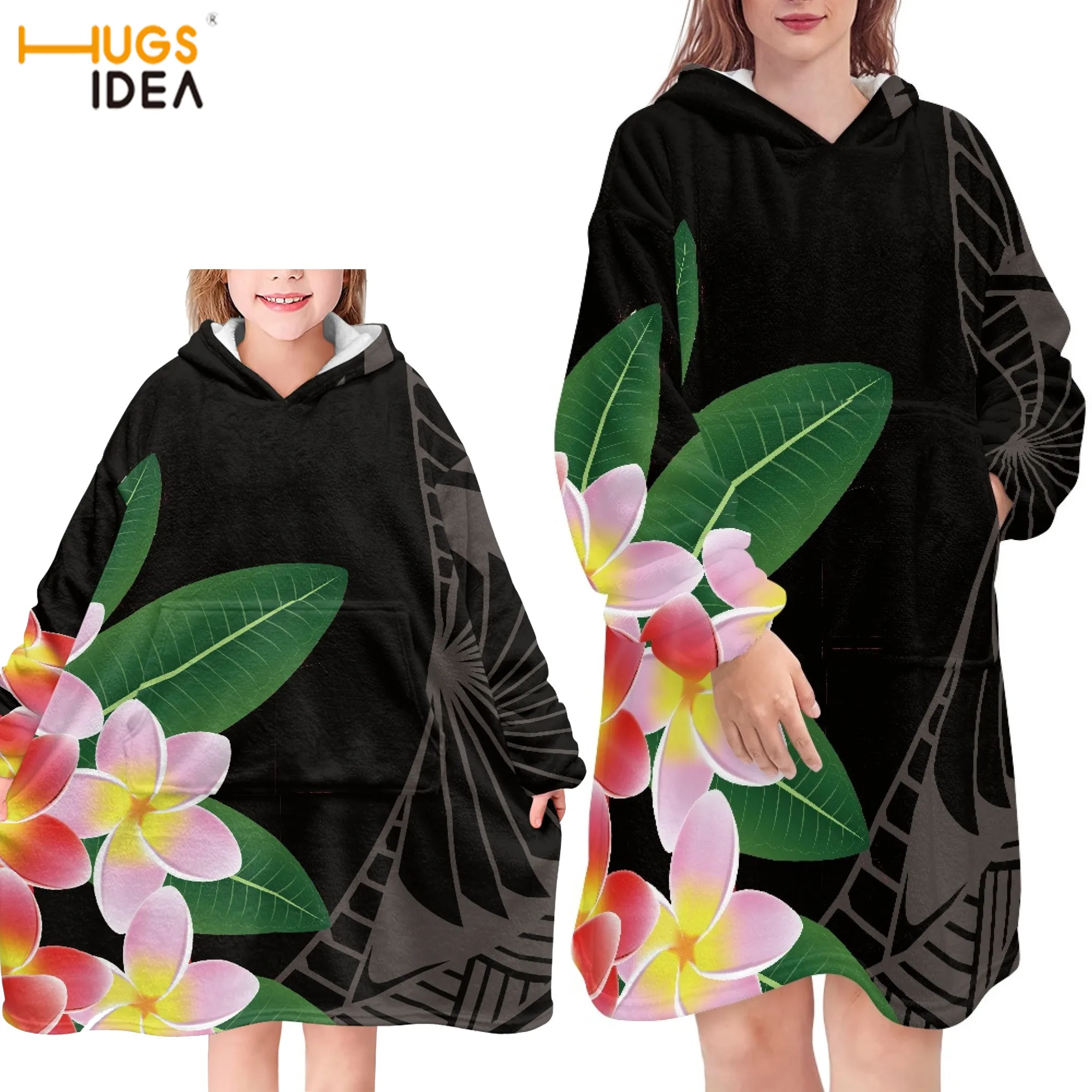 HUGSIDEA Polynesia Flower Prints Children Winter Thick Blanket Classical Concise Hoodie Indoor Wearable Oversized Hooded Blanket
HUGSIDEA Polynesia Flower Prints Children Winter Thick Blanket Classical Concise Hoodie Indoor Wearable Oversized Hooded Blanket