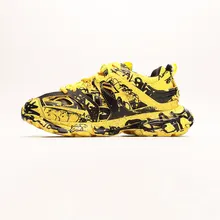 2023 Custom Fashion Brands Top Quality New Season Graffiti Yellow Track Sneaker Women Shoes EU35-EU45 Without Shoe Box