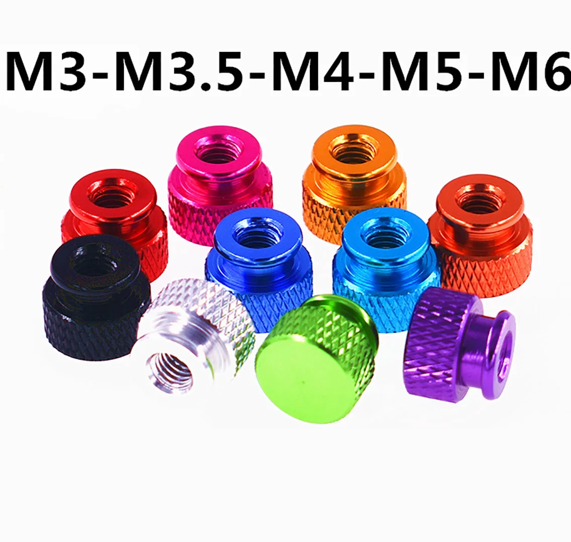 2Pcs M3/M3.5/M4/M5/M6 Colourful Blind Hole Nut Aluminium Alloy Round Knurled Thumb Nuts Hand Knob Nuts
2Pcs M3/M3.5/M4/M5/M6 Colourful Blind Hole Nut Aluminium Alloy Round Knurled Thumb Nuts Hand Knob Nuts