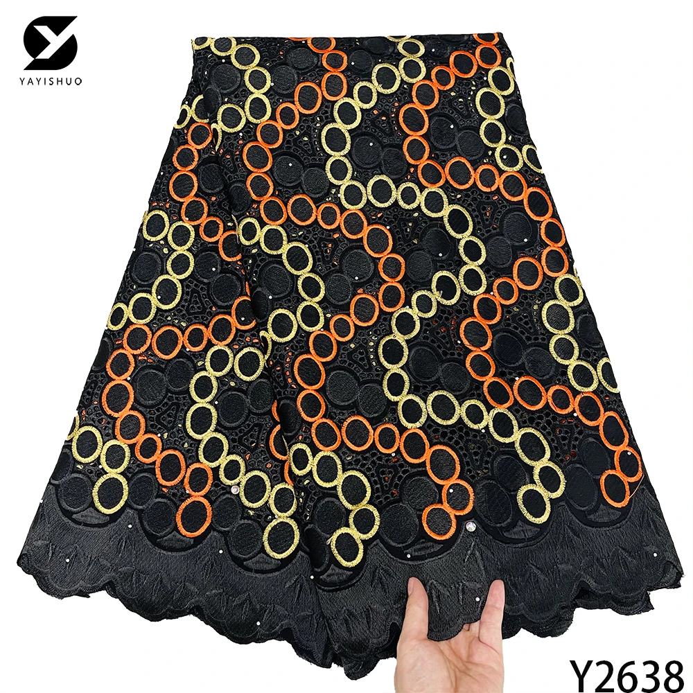 African Lace Fabric Cotton 2022 High Quality Embroidery 5 Yard Nigerian French Swiss Voile Cotton Lace Evening Dress Cloth Y2638
African Lace Fabric Cotton 2022 High Quality Embroidery 5 Yard Nigerian French Swiss Voile Cotton Lace Evening Dress Cloth Y2638