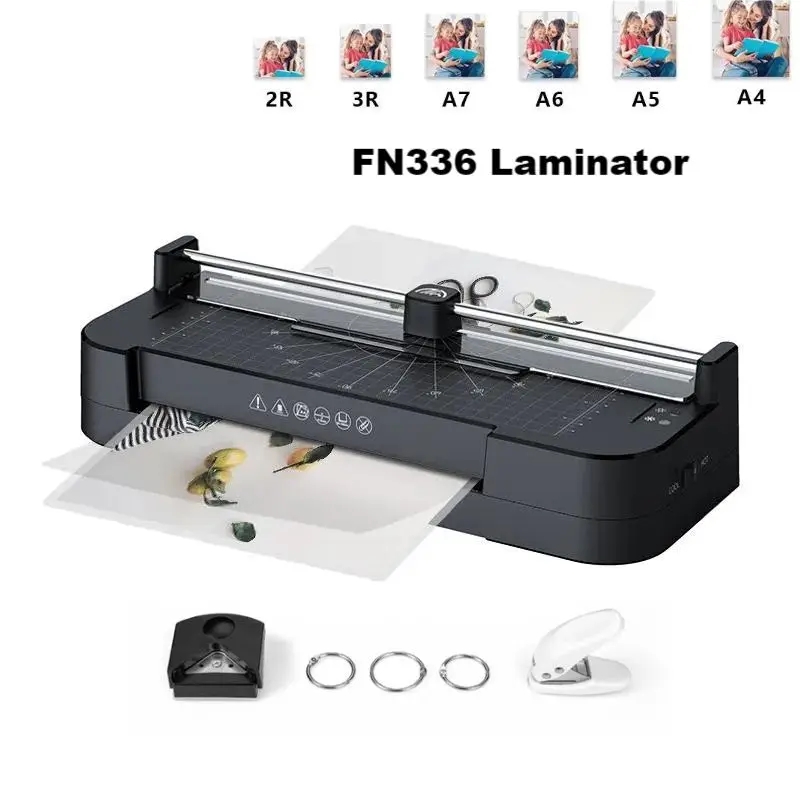 

FN336 Laminator Safe Constant Temperature Support A4 & Other Sizes 320mm/Min ABS Intelligent Film Withdrawal Use for Office Home