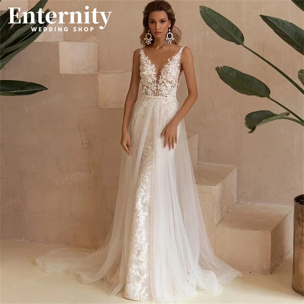 Noble Mermaid Wedding Dresses 2022 Lace Appliques V-Neck Bridal Gowns Open Back Detachable Sweep Train Vestidos De Novia
Noble Mermaid Wedding Dresses 2022 Lace Appliques V-Neck Bridal Gowns Open Back Detachable Sweep Train Vestidos De Novia