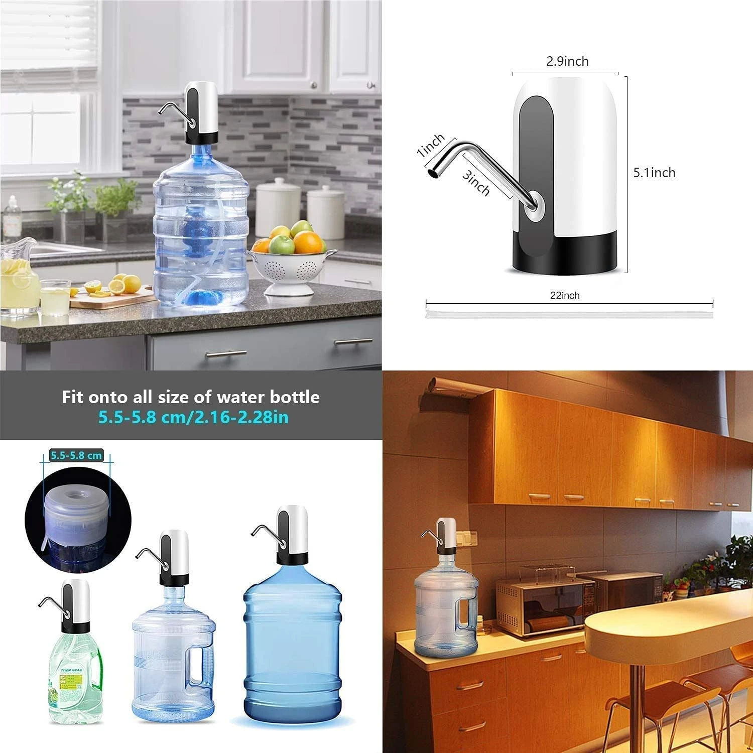 Automatic Convenient Dispenser Water Portable Electric Bottle Universal Pump Water Bottle for Office for 5 Gallon Bottle Home
Automatic Convenient Dispenser Water Portable Electric Bottle Universal Pump Water Bottle for Office for 5 Gallon Bottle Home