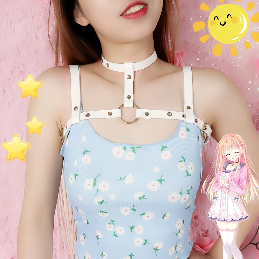 Fashion White PU Leather Suspender Neck Choker Women Harness Top Punk Gothic Lingerie Adjustable Body Bondage Belt Rave Clothes
Fashion White PU Leather Suspender Neck Choker Women Harness Top Punk Gothic Lingerie Adjustable Body Bondage Belt Rave Clothes