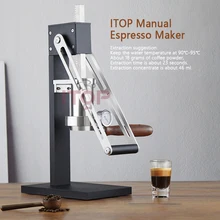 ITOP Manual Espresso Maker Hand Press Coffee Machine Lever Coffee Machine with Pressure Gauge Unplug Coffee Machine 2022 New