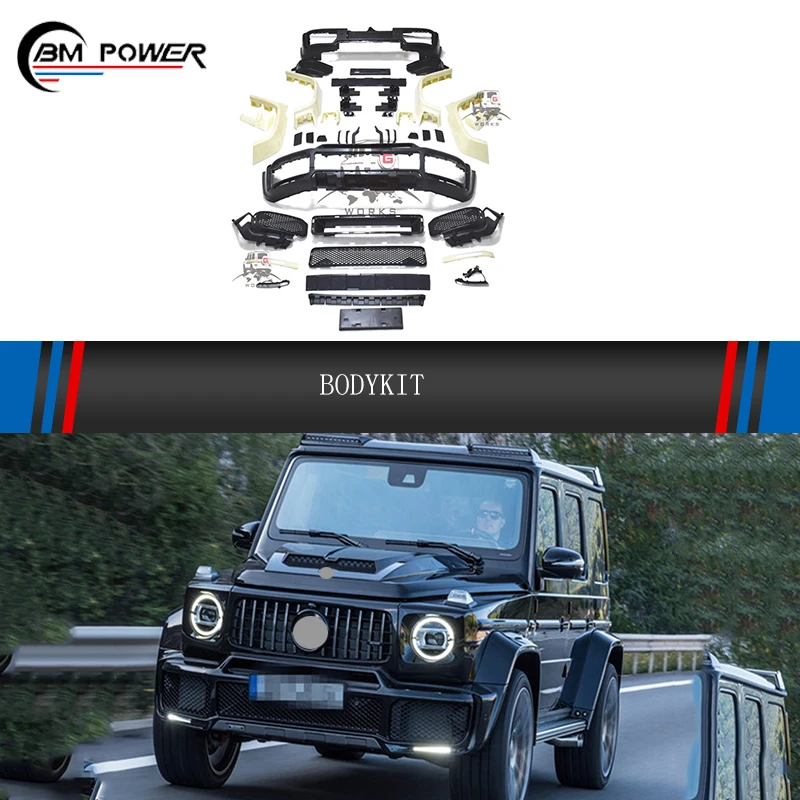 2021 Year G-CLASS W463A W464 G63 Upgrade To B700 PP Rocket-Style Body Kit Parts Front Rear Bumper Over Fenders
2021 Year G-CLASS W463A W464 G63 Upgrade To B700 PP Rocket-Style Body Kit Parts Front Rear Bumper Over Fenders