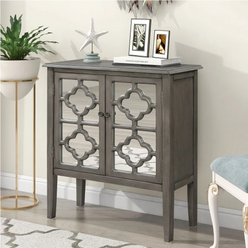 31.5" Wood Buffet Sideboard Storage Cabinet with Mirrored Doors and Adjustable Shelves
31.5" Wood Buffet Sideboard Storage Cabinet with Mirrored Doors and Adjustable Shelves
