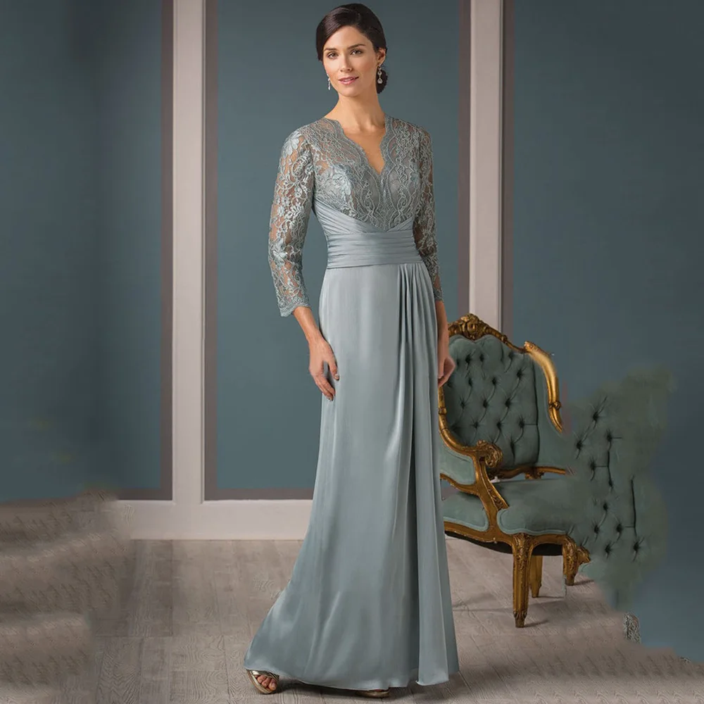 Vintage V Neck Mother of the Bride Dresses Long Sleeves Sheath Floor-Length Appliques Wedding Party Gowns Taffeta فستان سهرة
Vintage V Neck Mother of the Bride Dresses Long Sleeves Sheath Floor-Length Appliques Wedding Party Gowns Taffeta فستان سهرة