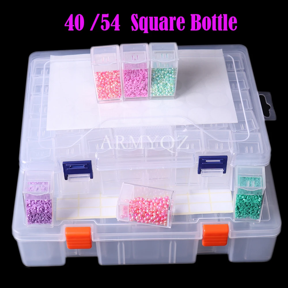 32/40/54/64 Bottles Diamond Painting Storage Box with Portable Bead Storage Container 5D Embroidery Accessories Moasic Tools
32/40/54/64 Bottles Diamond Painting Storage Box with Portable Bead Storage Container 5D Embroidery Accessories Moasic Tools