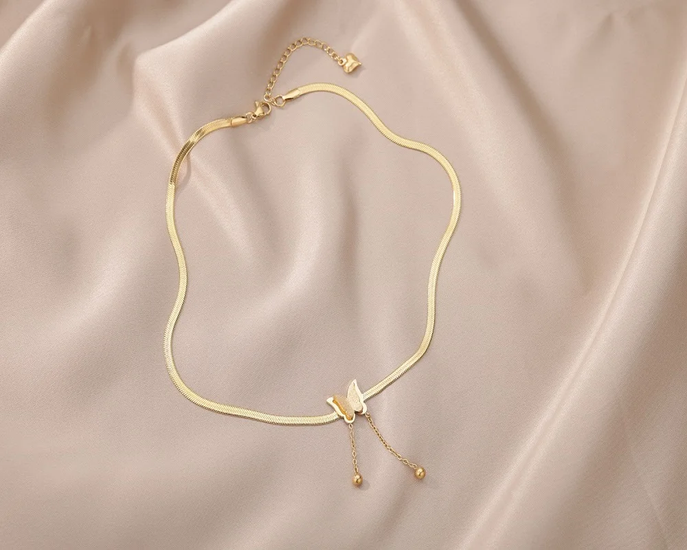 2022Vintage Butterfly Necklace For Women Stainless Steel Blade Snake Chains Aesthetic Charms Choker Women jewelry Gift
2022Vintage Butterfly Necklace For Women Stainless Steel Blade Snake Chains Aesthetic Charms Choker Women jewelry Gift