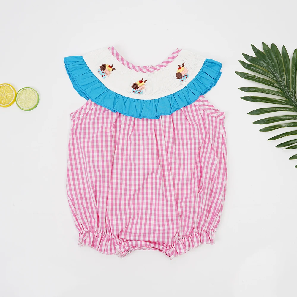 2022 Boutique Baby Girl Clothes Smock Newborn Romper Hand Made Cake Embroidery Bodysuit Pink Lattice Jumpsuit 0-3T For Girls
2022 Boutique Baby Girl Clothes Smock Newborn Romper Hand Made Cake Embroidery Bodysuit Pink Lattice Jumpsuit 0-3T For Girls