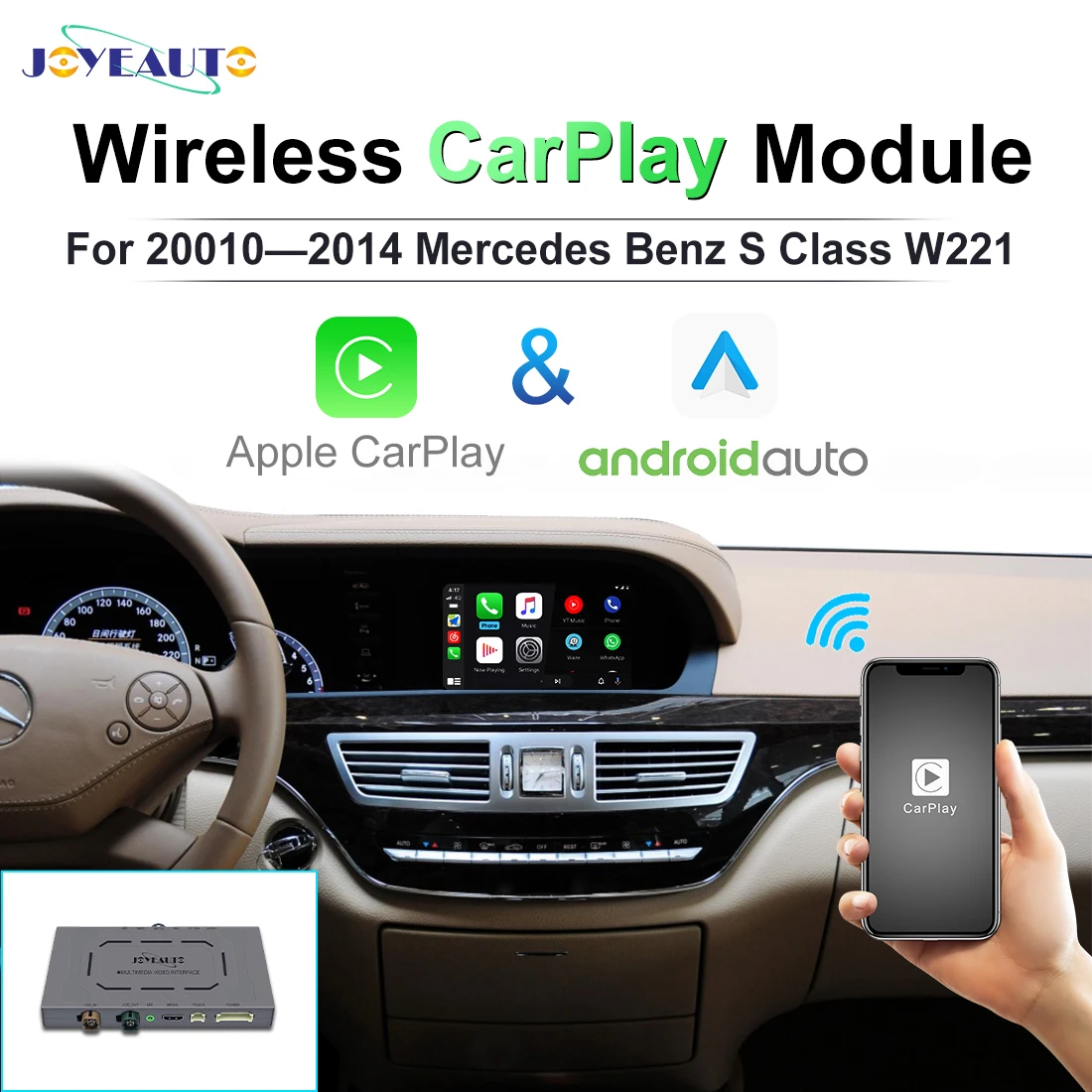 Joyeauto беспроводной Apple Carplay для Mercedes S Class W221 2010-2014 Android зеркальная Автомобильная фотография Поддержка динамических руководств
Joyeauto беспроводной Apple Carplay для Mercedes S Class W221 2010-2014 Android зеркальная Автомобильная фотография Поддержка динамических руководств