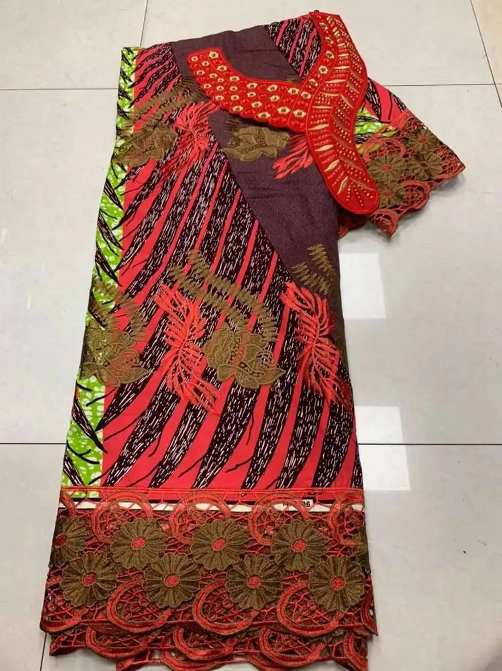 Высококачественный роскошный дизайн шеи африканская анкарская восковая ткань