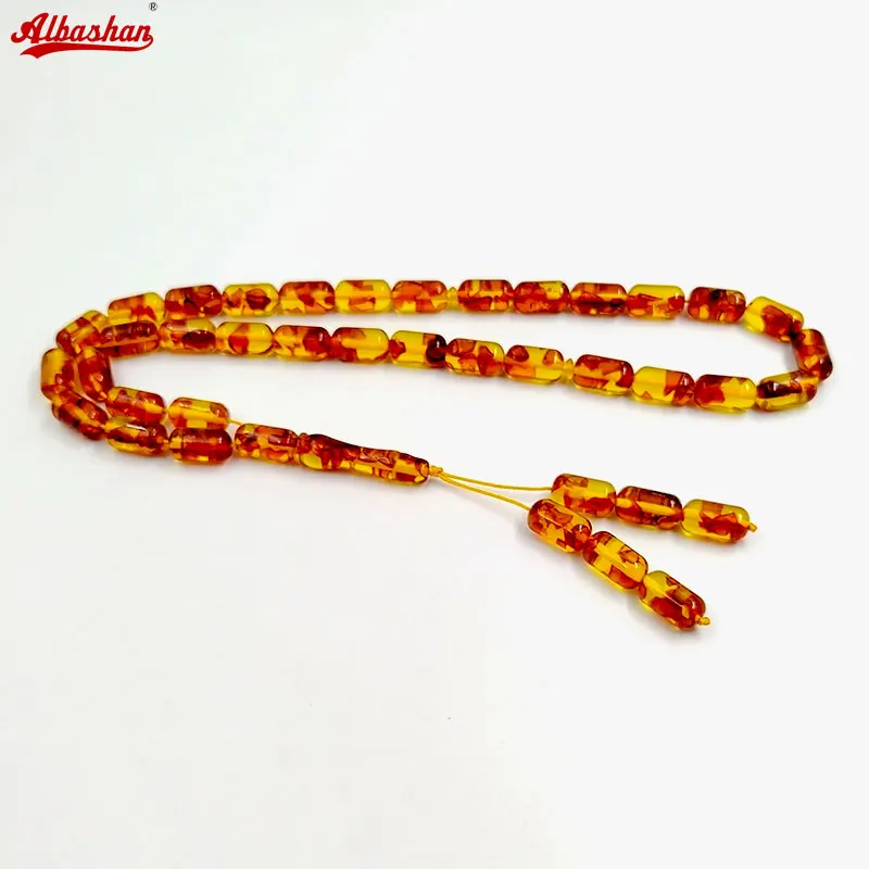 

ALIBASHAN Red Resin Tasbih 33 45 66 99 Muslim Rosary Men's Rosary Islamic Bracelet Gift Arabic Fashion Misbaha