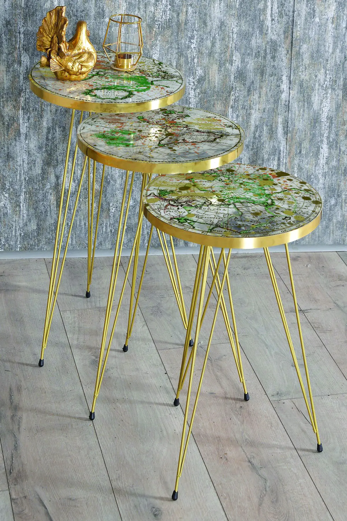 Modern Nest Table Round Gold Map Pattern Wire Metal Leg 3 Pieces Scandinavian De Monte Tea Coffee Service Table Living Room
Modern Nest Table Round Gold Map Pattern Wire Metal Leg 3 Pieces Scandinavian De Monte Tea Coffee Service Table Living Room