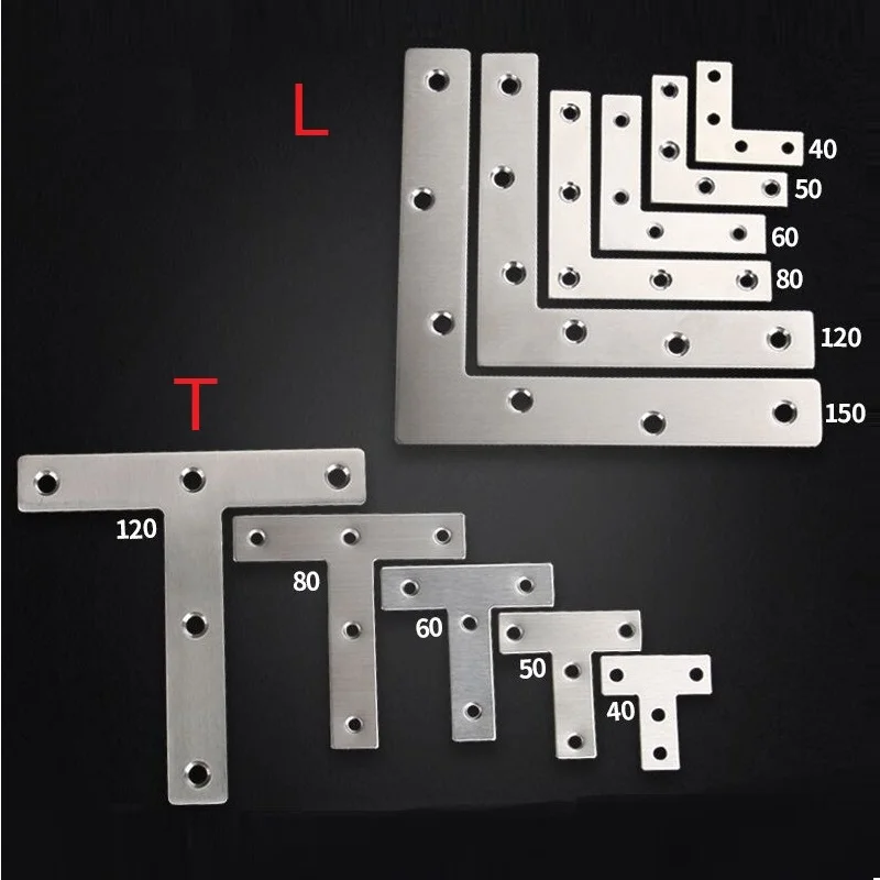 20Pcs Brush Stainless Steel Furniture Tee T L Shape Connector Connecting Bracket With Screws
20Pcs Brush Stainless Steel Furniture Tee T L Shape Connector Connecting Bracket With Screws