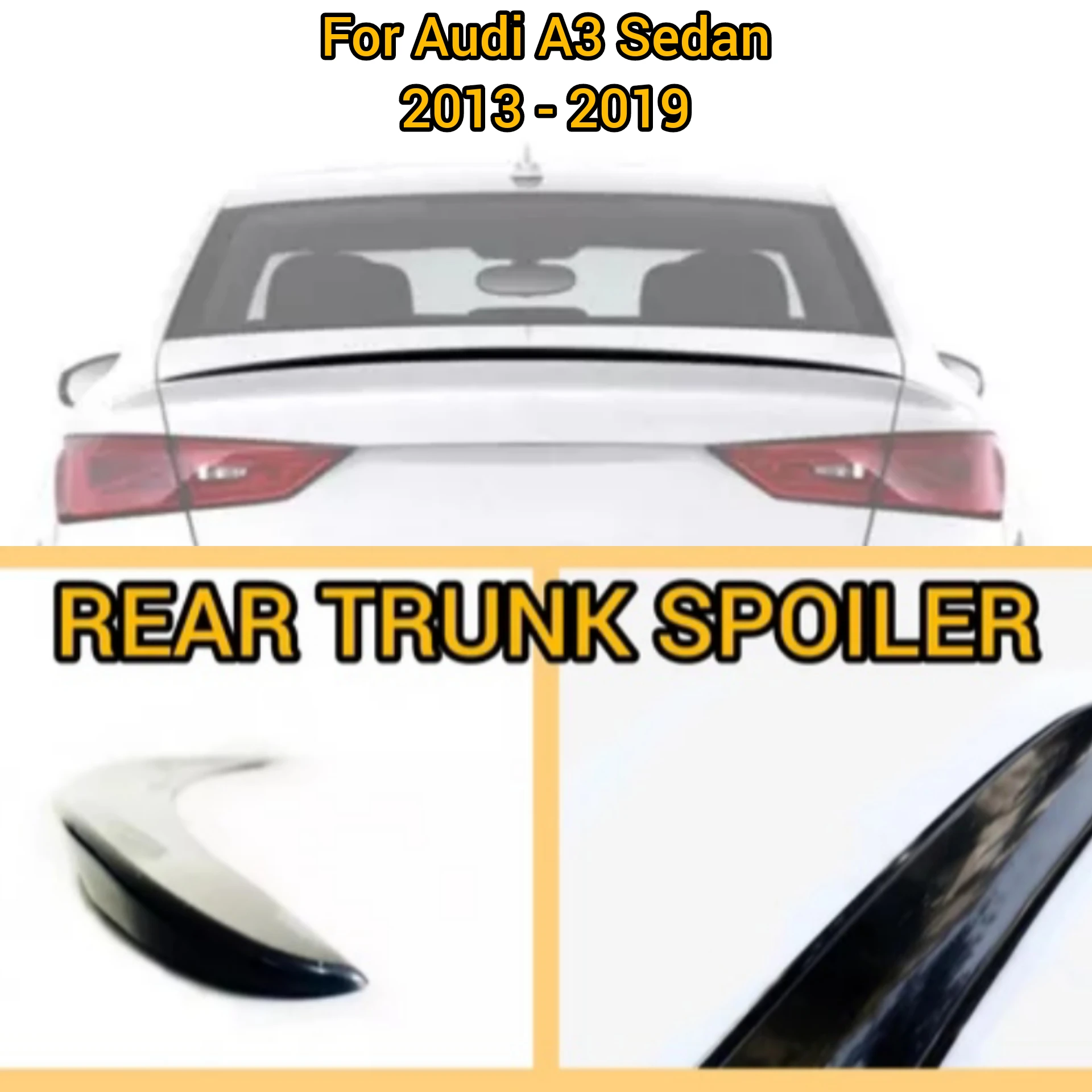 Rear Spoiler For Audi A3 Sedan 2013 2019 Car Accessories Plastic Bright Black Rear Trunk Wing Spoiler Tuning Exterior Parts
Rear Spoiler For Audi A3 Sedan 2013 2019 Car Accessories Plastic Bright Black Rear Trunk Wing Spoiler Tuning Exterior Parts