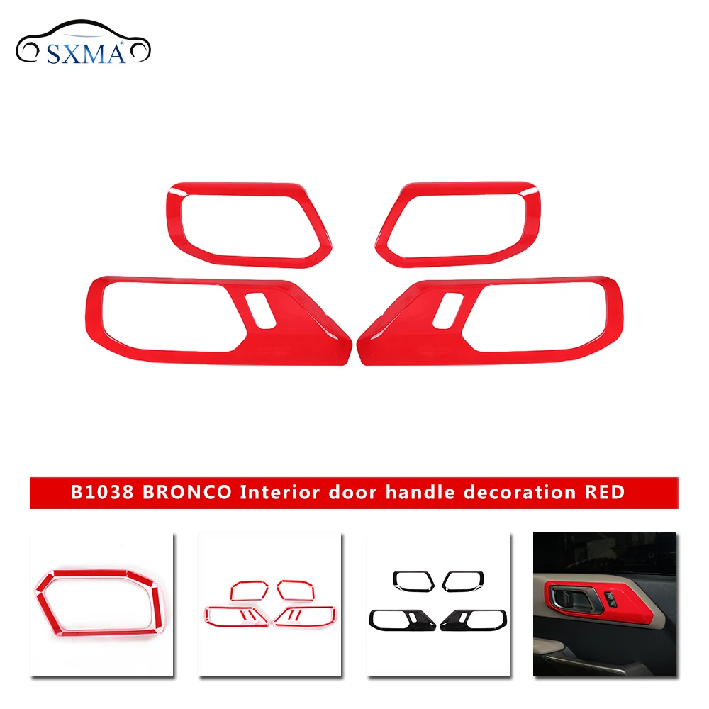 SXMA Grab Handle Cover Inner Door Handle Trim Cover Front Door & Back Door Inserts Cover Trim for 2020++ Ford BRONCO 4Door
SXMA Grab Handle Cover Inner Door Handle Trim Cover Front Door & Back Door Inserts Cover Trim for 2020++ Ford BRONCO 4Door