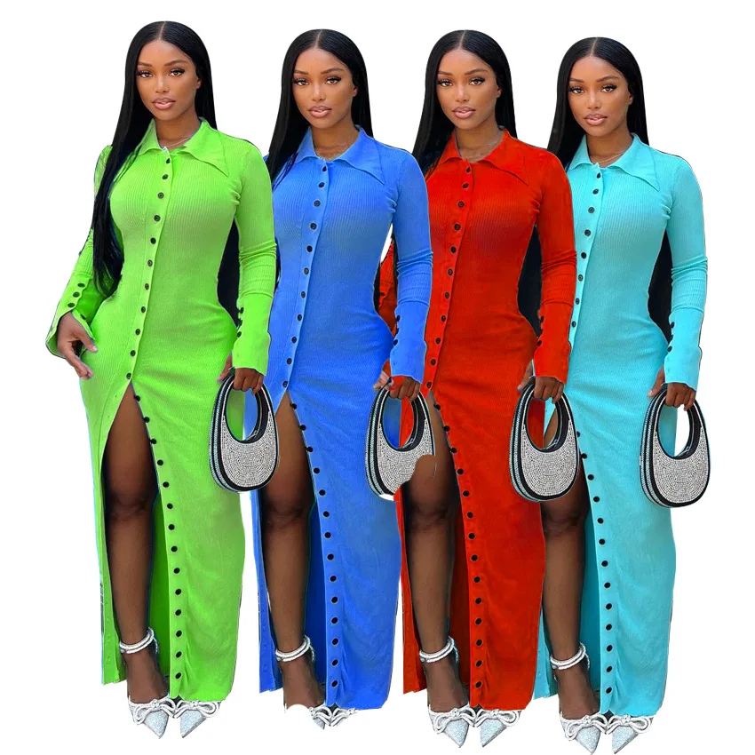 2022 Sexy Pit Strip Dress Turn Down Collar Single Breasted Women Clothing Casual Autumn Outfit Fashion Long Dress Street Wear
2022 Sexy Pit Strip Dress Turn Down Collar Single Breasted Women Clothing Casual Autumn Outfit Fashion Long Dress Street Wear