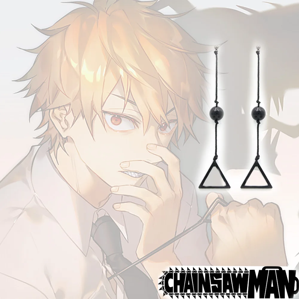 Anime Chainsaw Man Earrings Hunger Devil Fami Famine Cosplay Black Triangle Pendant Women's Earrings Jewelry Gift Decoration Acc
Anime Chainsaw Man Earrings Hunger Devil Fami Famine Cosplay Black Triangle Pendant Women's Earrings Jewelry Gift Decoration Acc