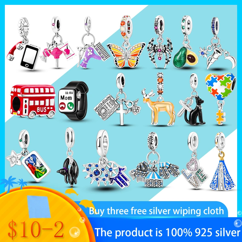 2023 Brand New 925 Sterling Silver Charm Beads Red Bus Phone Pendant Women Jewelry Gifts For Original Brand Bracelet Necklace
2023 Brand New 925 Sterling Silver Charm Beads Red Bus Phone Pendant Women Jewelry Gifts For Original Brand Bracelet Necklace