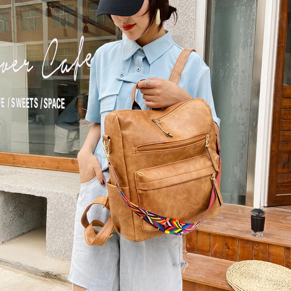 Fashion Retro PU Leather Backpack for Women Large Capacity Embroidered Strap Pack Teenager Unisex Portable Travel Senior Bag
Fashion Retro PU Leather Backpack for Women Large Capacity Embroidered Strap Pack Teenager Unisex Portable Travel Senior Bag
