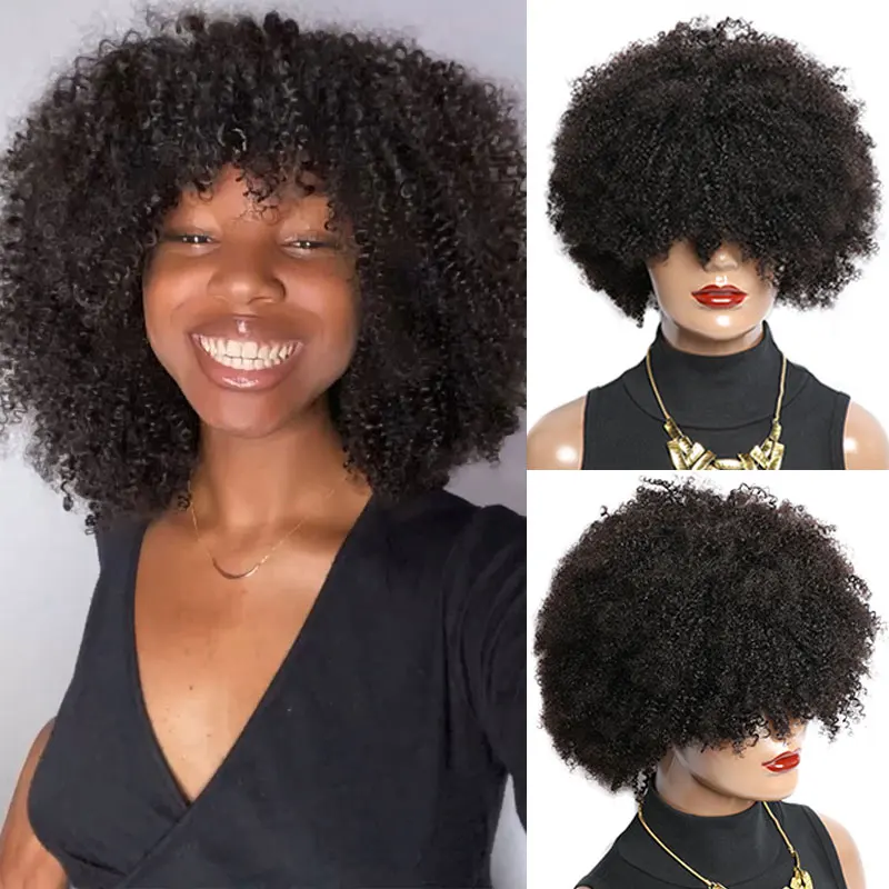 Afro Kinky Curly Human Hair Wigs For Black Women Cheaper Natural Wet And Wavy Wig Female Brazilian Remy Short Wigs Free Shipping
Afro Kinky Curly Human Hair Wigs For Black Women Cheaper Natural Wet And Wavy Wig Female Brazilian Remy Short Wigs Free Shipping