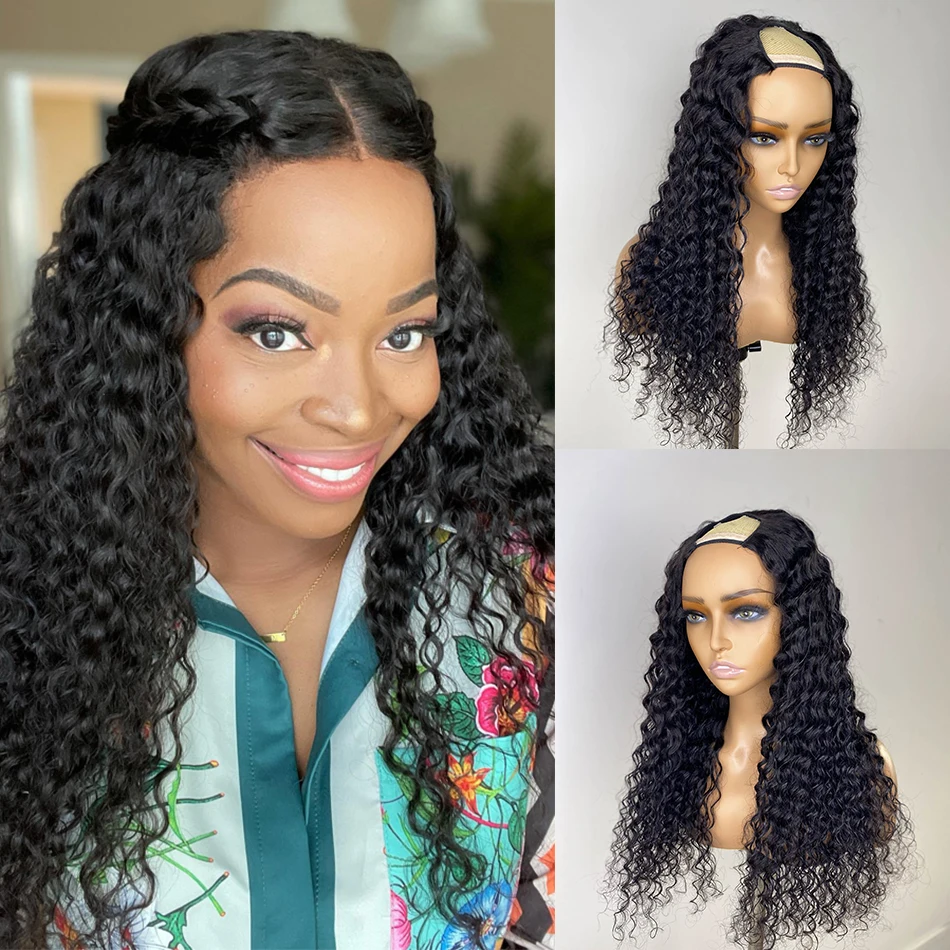 U Part Deep Wave Wig Human Hair No Leave Out Side Part Glueless Virgin Hair Brazilian Curly Human Hair Wigs for Women
U Part Deep Wave Wig Human Hair No Leave Out Side Part Glueless Virgin Hair Brazilian Curly Human Hair Wigs for Women