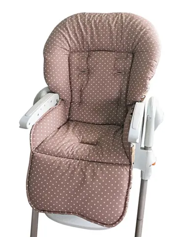 Двусторонний сменный вкладыш Стрекоза к стулу для кормления бренда Happy Baby William/Classic, Карамелька Горошек