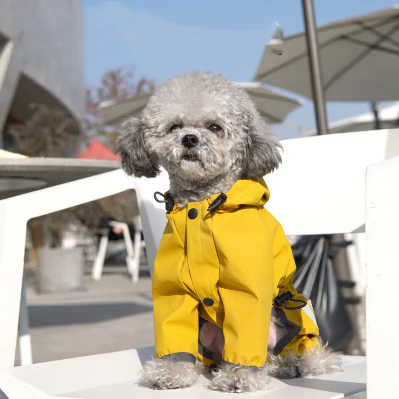

Dog Raincoat All-inclusive Four-legged Waterproof Rain Poncho Teddy Bomei Rainy Pet Clothes Small And Medium-sized Bichon