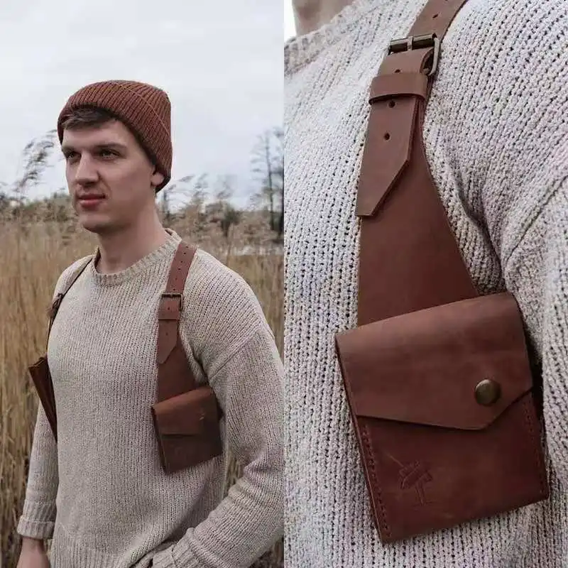 Medieval Renaissance Retro Pocket PU Leather Vest Pouch Shoulder Purse For Men Women Body Chest Harness Bag Knight Larp Cosplay
Medieval Renaissance Retro Pocket PU Leather Vest Pouch Shoulder Purse For Men Women Body Chest Harness Bag Knight Larp Cosplay