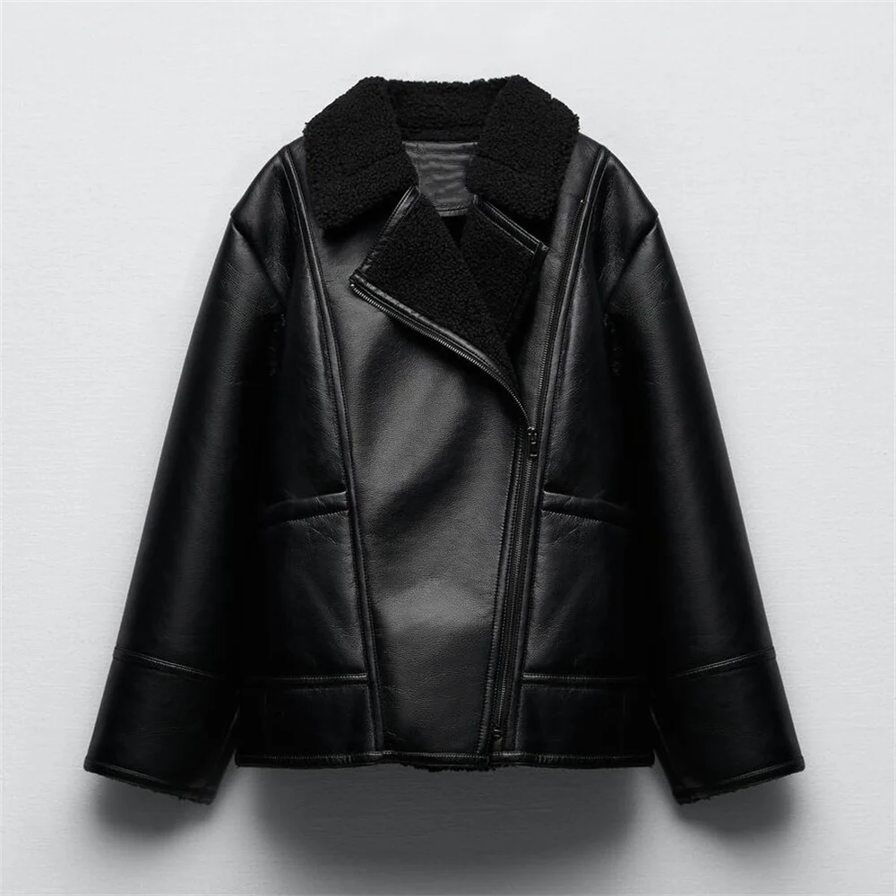 PB&ZA 2022 Winter New Women's Clothing Black Inner Fleece Warm and Comfortable Loose Double-sided Jacket 2949221
PB&ZA 2022 Winter New Women's Clothing Black Inner Fleece Warm and Comfortable Loose Double-sided Jacket 2949221
