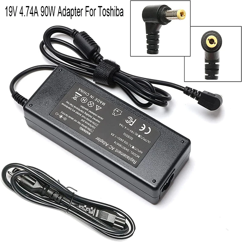 

19V 4.74A 90W AC Adapter Laptop Charger For Toshiba Satellite C675 C655 L745 L755 C855 C55D-A5108 PA3714U-1ACA Power Cord Supply